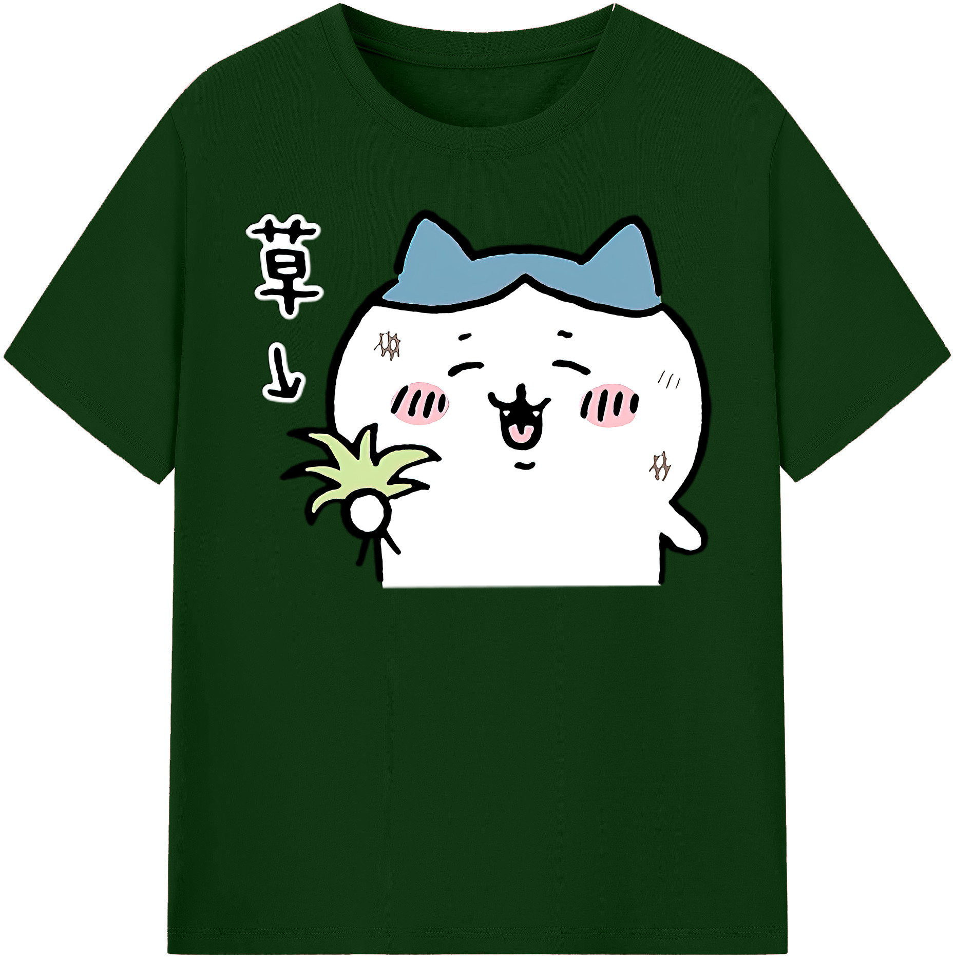 （画像用） ちいかわ ハチワレ Chii-kawa hachiware 綿100％半袖Tシャツ（フロントプリント）